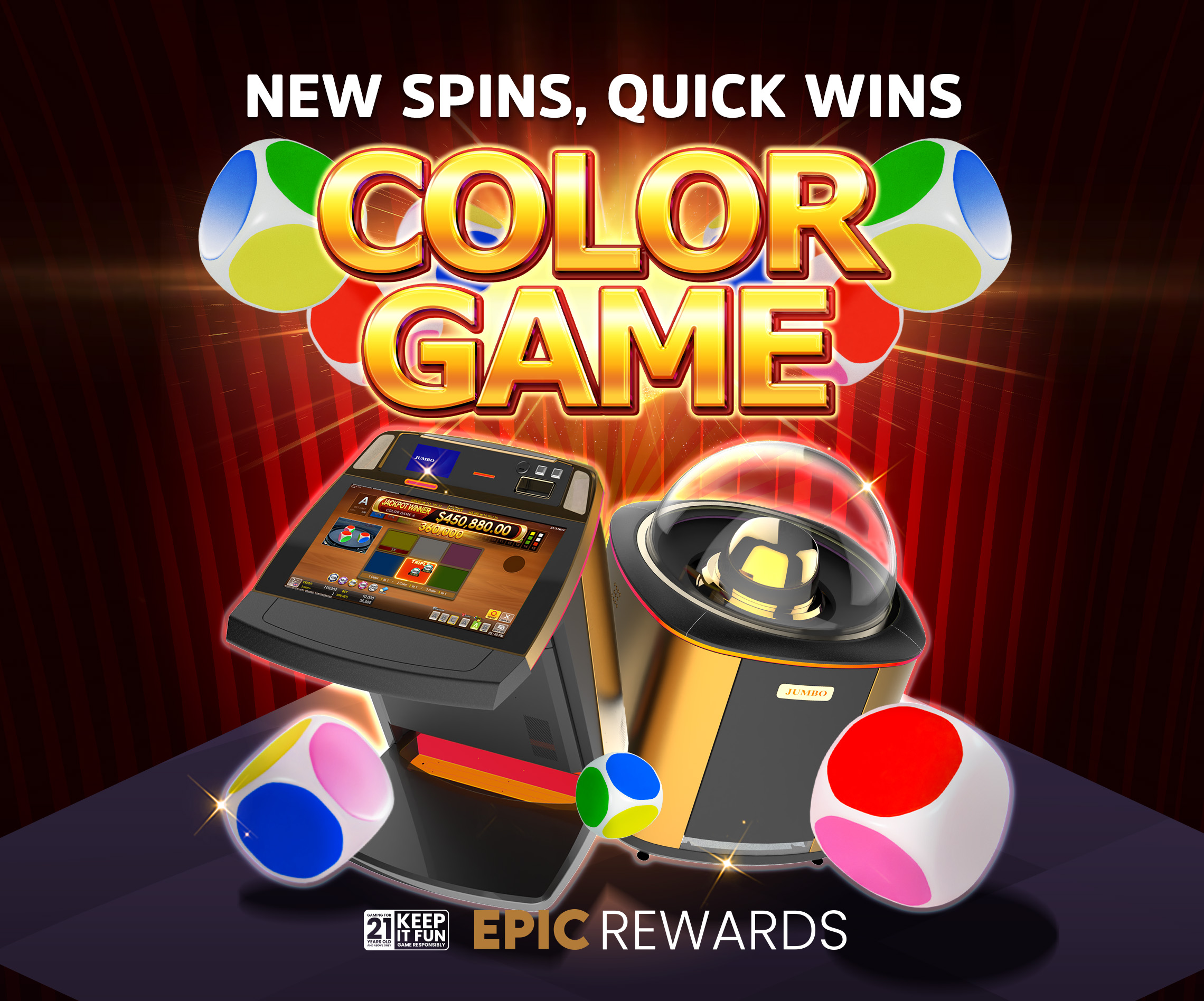 NEW SPINS,QUICK WINS: COLOR GAME