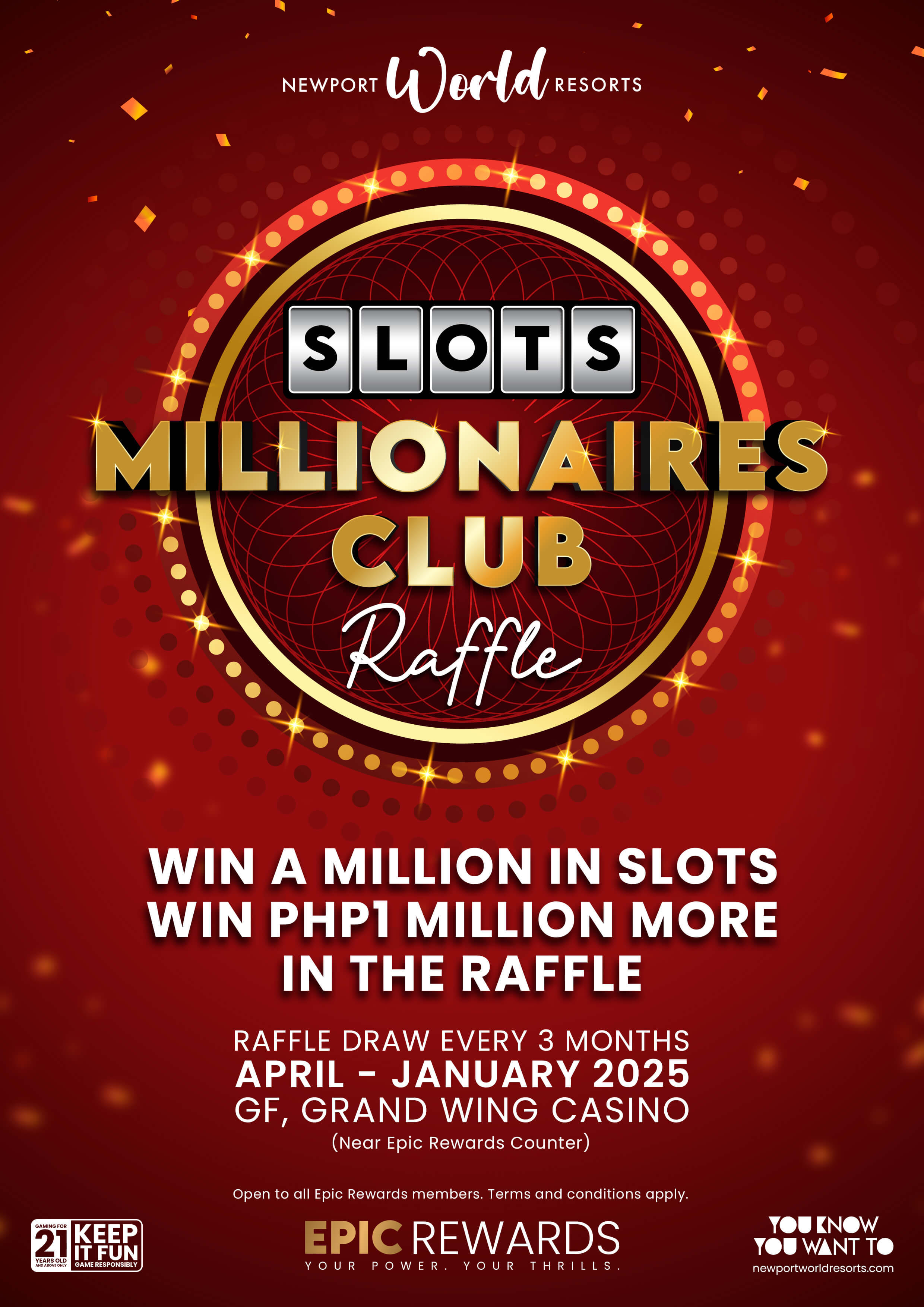 Slots Millionaires club raffle