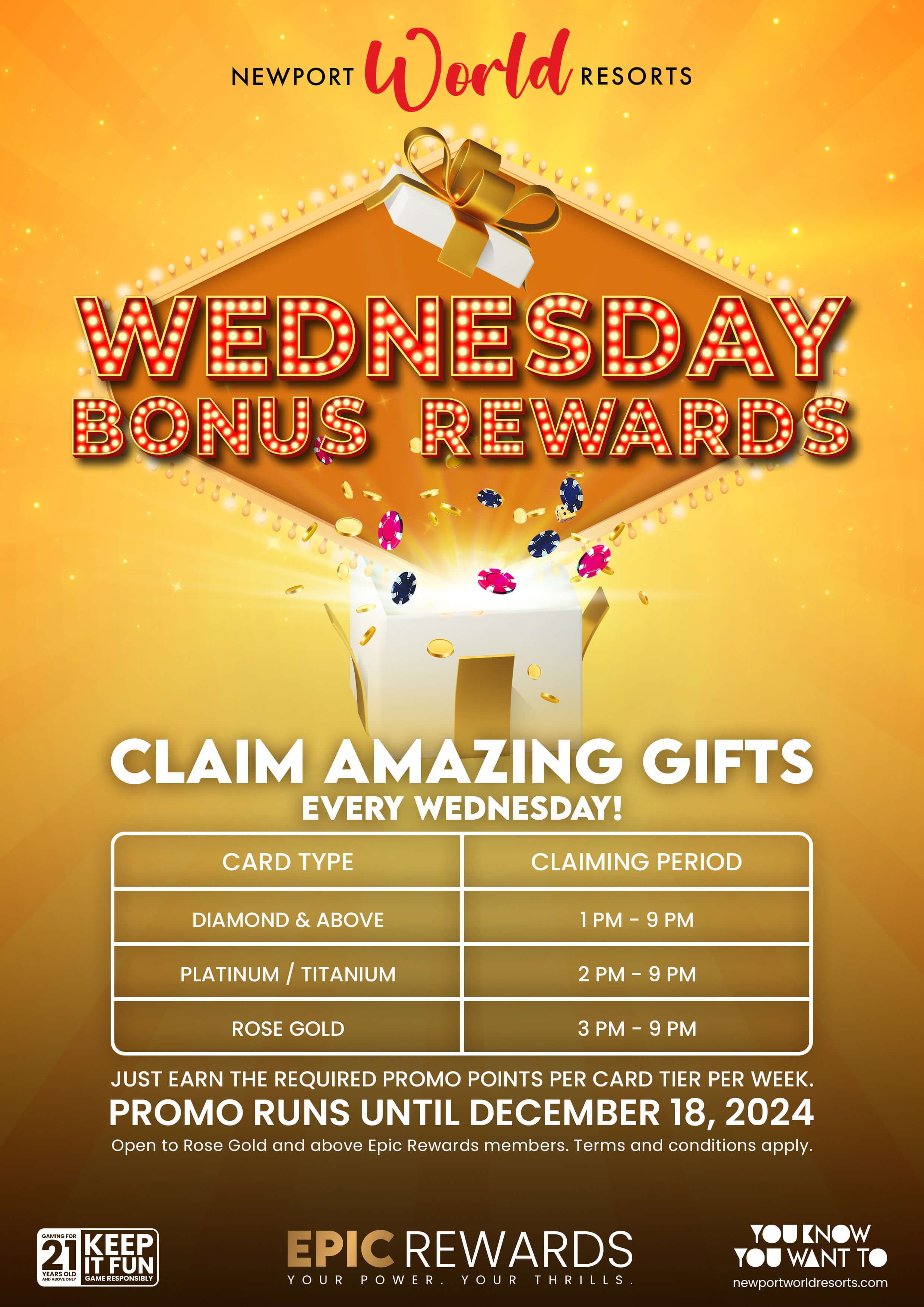 Wednesday Bonus Rewards