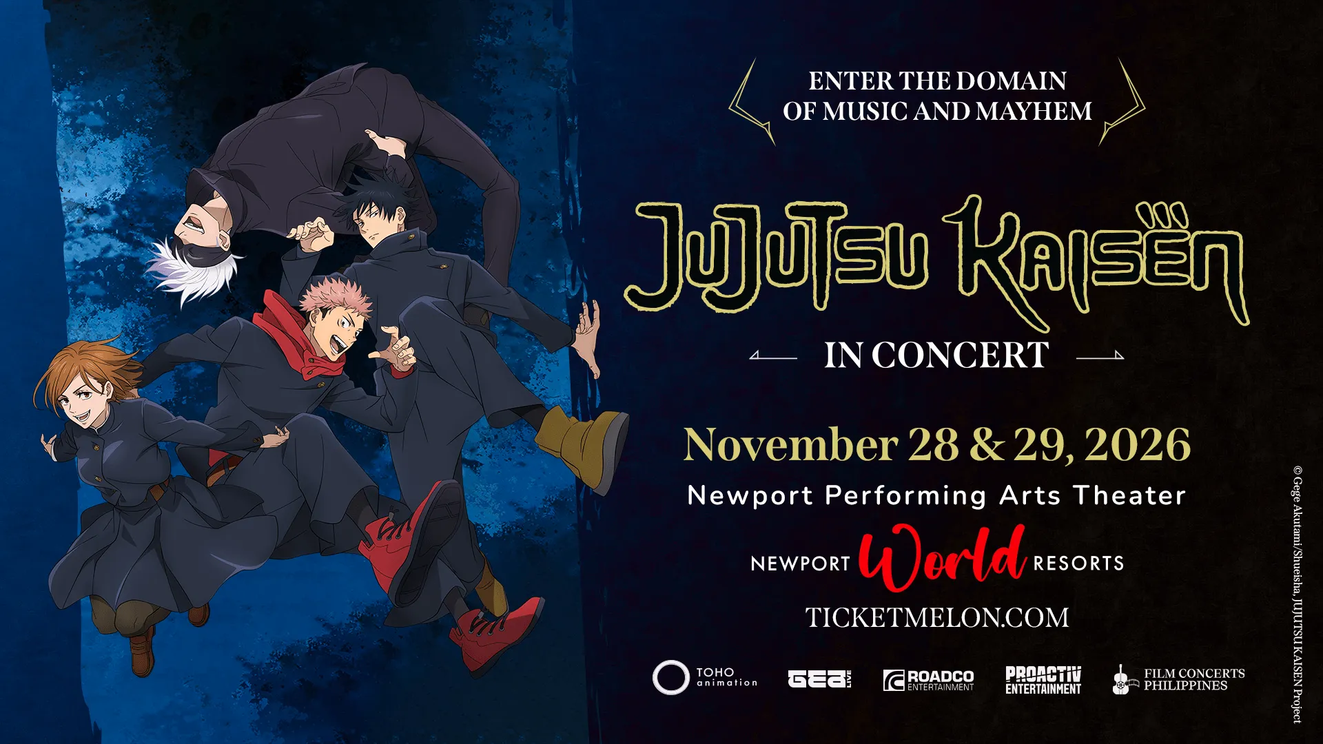 Jujutsu Kaisen in Concert is summoning fans to Newport World Resorts