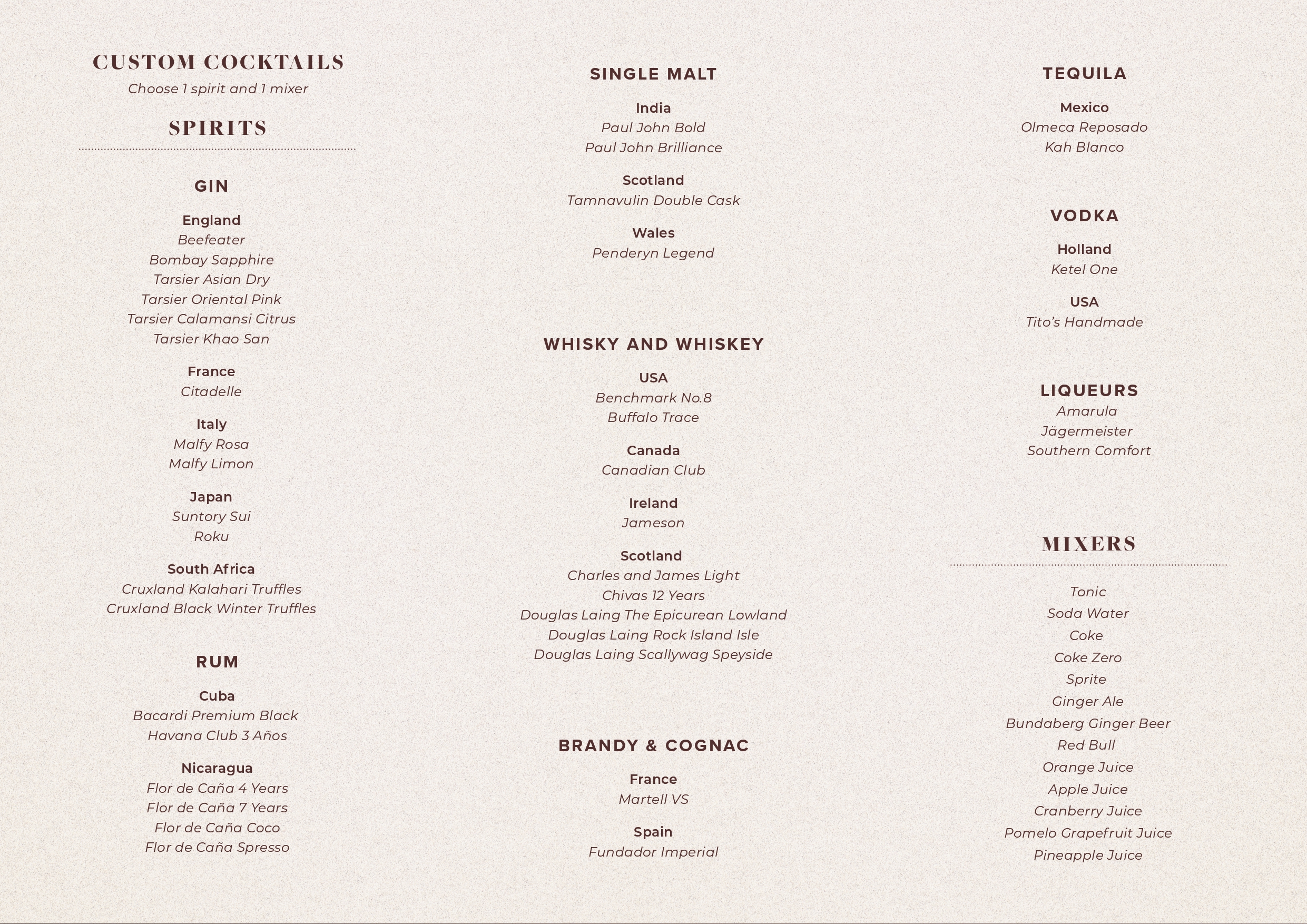 Happy Hour Menu